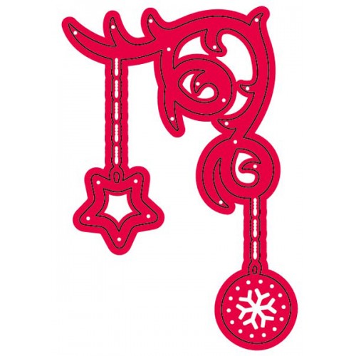 Щанца за изрязване и релеф - коледна украса - Crafts Too Cutting and Embossing Stencils - Xmas Flourish
